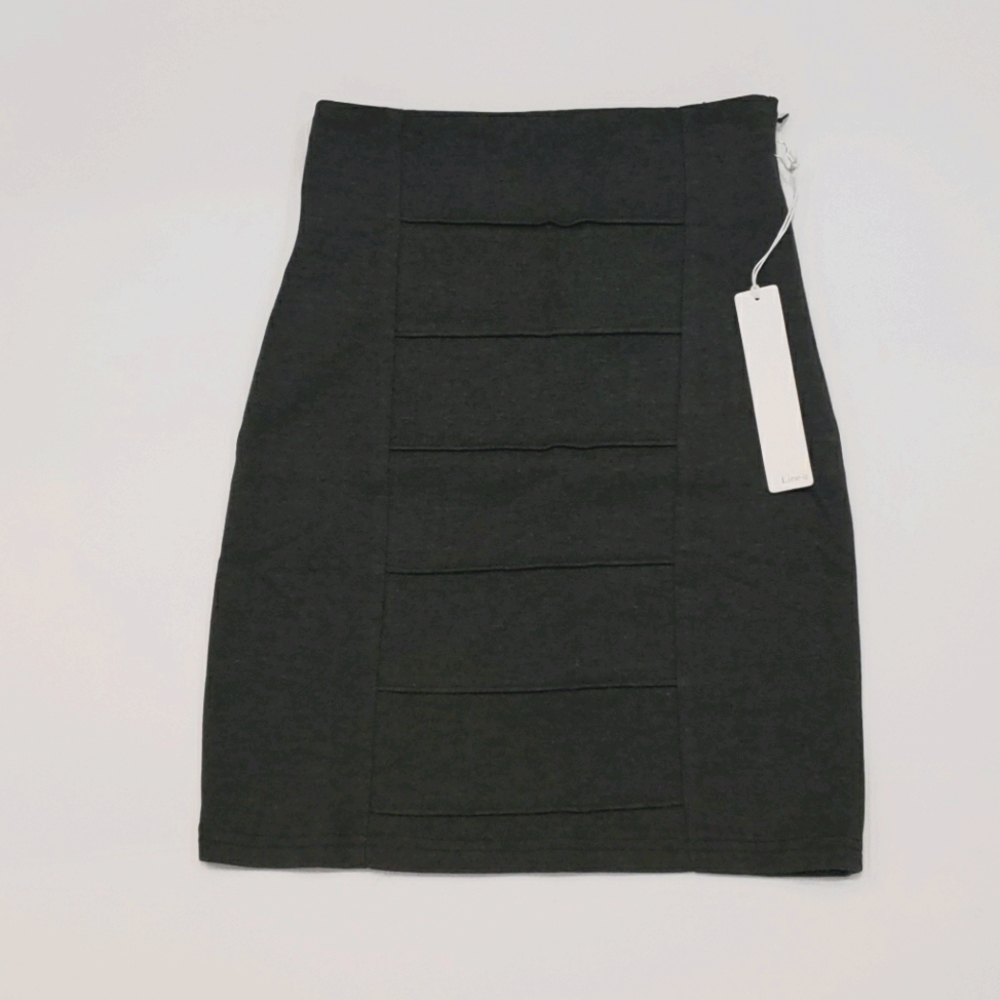 NWT Line & Dot Gray Pencil Skirt XS